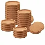 32 Pack Kork Untersetzer Absorbierende HitzebestäNdige Runde Kork Untersetzer für die Meisten Tassen in Dem Büro oder zu Hause (32PCS)