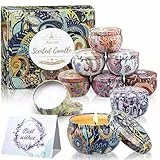 Duftkerzen Geschenke für Frauen 9 St, Duftkerzen Geschenkset Aromatherapie Kerzen Set Natürliches Sojawachs Kerze Gift zum Geburtstag Valentinstag Neujahr Muttertag für Garten Bad Yoga, 2,5 OZ/ST