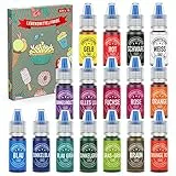 Waysroma Lebensmittelfarbe 16 Farben x 6ml Jelife Lebensmittelfarbe Flüssig Hochkonzentriert Food Coloring zum Backen Buttercreme Macaron Regenbogen Kuchen