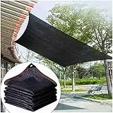 Xrdbfd Schattennetz, 2x4/3x3/3x5/4x5/4x6m Sonnenschutznetz, Uv-beständiges Schattiernetz Für Pflanzen/gewächshäuser/Balkon, Sonnensegel Für Außen Mit Ösen, 60% Schatten Tuch,Black-4x12m(13 * 39.4ft)