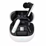 GXTrust 409 Oxxie In Ear Gaming Kopfhörer Kabellos Bluetooth PS5 Switch PC Mobile, Kabelloser Gaming-Ohrhörer Bluetooth oder USB-C Empfänger, 4 ENC Mikrofonen, 40 Stunden Akkulaufzeit, Weiß