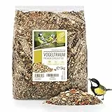 Wildtier Herz Vogeltraum Premium Vogelfutter für Wildvögel ohne Weizen - Ganzjahresfutter mit Sonnenblumenkernen - Wildvogelfutter für Futterspender - Streufutter, Fettfutter für Vögel - 5 kg