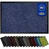Gentle North Hochwertige Fußmatte blau 60x90 groß für Innen & Außen - Schmutzfangmatte rutschfest, waschbar & wetterfest - Fussmatte für Eingangsbereich & Aussenbereich - Läufer Flur dünn