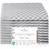BARBONS 10 er Geschirrtücher Baumwolle 50x70 cm - 240 g/m² 85 g Küchentücher Geschirrhandtücher Geschirrtuch Küchenhandtücher Geschirrtuch Geschirrhandtuch Trockentücher (10er, Karo, 50x70cm)