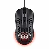 Trust Gaming GXT 928 Helox Gaming Maus, Ultraleichte Kabelgebundene USB Maus 65g, Einstellbare DPI (200-6400), Optischer Sensor, 6 Programmierbare Tasten, RGB-Beleuchtung für Gaming PC MMO - Schwarz