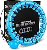 K-MART Smart Hula Ring Hoops, gewichteter Hula Circle 24, Abnehmbarer Fitnessring mit 360-Grad-Auto-Spinning-Ball, Gymnastik, Massage, Fitness für Erwachsene zur Gewichtsabnahme