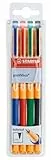 STABILO - Tintenroller - pointVisco - 4er Pack - blau, rot, grün, schwarz