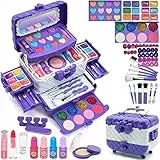 Kit de maquillage Pour Enfants - Kit de maquillage Pour Enfants - Jouet Pour Halloween, Noël, Anniversaire - Pour Filles de 4+ 10 à 12 ans, Violet