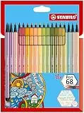 STABILO - Premium-Filzstift - Pen 68-18er Pack - soft colors