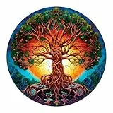 Holzpuzzle Erwachsene,28x28cm Baum des Lebens Holzpuzzles-246 Teile Puzzle Holz Form Puzzleteile für Erwachsene und Teenager Familienspiel Geburtstage Weihnachten Geschenke