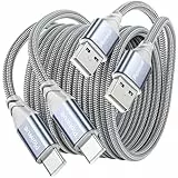 USB C Kabel1m(2Stück), USB Typ C Schnellladekabel geflochten kompatibel mit Samsung Galaxy S21 S20 Note 10/9,PS5 Controller,Switch,Huawei P40/P30/P20/P10,HTC,LG,Moto G7