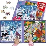 QUOKKA Magnetspiel ab 3 4 Jahre - 48-Teilige Puzzle Beschäftigung Für Kinder Im Flugzeug & Autofahrt - Polar Reisespiele Kinder ab 4 5 6 - Spielzeug für Jungen und Mädchen