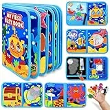 MOMSIV Busy Board für Kinder, Ozean Beschäftigt Board Montessori Buch Sensorik Spielzeug für 1 2 3 4 Jahre Kleinkinder, Lernaktivitäten Motorik Busy Book Geschenk für Mädchen & Jungen