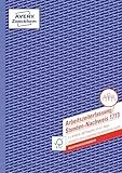 AVERY Zweckform 1773 Stunden-Nachweis (A4, selbstdurchschreibend, von Rechtsexperten geprüft, für Deutschland u. Österreich zur lückenlosen Arbeitszeiterfassung, 2x40 Blatt) weiß/gelb