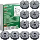 Rasentrimmer Spule für Bosch Rasentrimmer - 10 Stück Trimmer Spule F016800569 Kompatibel Mit Bosch Akku Rasentrimmer EasyGrassCut - Fadenspule Ø 1,6 mm x 4,8 M (10 Ersatzspulen + 1 Kappe)