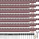 SIQUK 531 Stück Schleifhülsen Set für Dremel Elektrowerkzeuge, mit 504 Stück Schleifhülsen 24 Stück Schleifwalze 2 Stück Bohren Sie Chuck und 1 Schraubenschlüssel