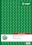 SIGEL SD056 Kassenbuch EDV A4, 2x40 Blatt, selbstdurchschreibend, mikroperforiert, mit Abheftlochung, aus nachhaltigem Papier