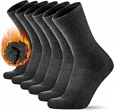 KEECOW Merino Wolle Wandersocken Herren & Damen 3 Paar,60% Merinowolle Thermosocken Wintersocken Warmesocken für Outdoor Sport (DE/NL/SE/PL, Numerisch, 39, 42, Regular, Regular, DarkGrey)