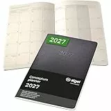 SIGEL C2784 Monats-Kalenderheft Monatsplaner 2027, ca. A5, schwarz, Softcover, 2 Seiten = 1 Monat, 64 Seiten, Quickpocket, aus nachhaltigem Papier, Conceptum
