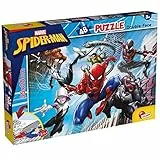 Liscianigiochi - Marvel Puzzle DF, 99627 - Doppelseitiges Puzzle M-Plus 48 Teile - Spiderman - 25x35 cm - Fördert Kreativität, Feinmotorik und Vorstellungskraft