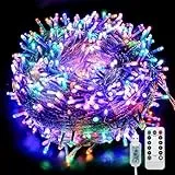 L LAMPOP Feuerwerkskörper-Lichterkette, 200 LEDs, 8 Modi, USB mit Fernbedienung, wasserdicht, für Innen- und Außenbereich, dekorative Lichterkette für Camping, Schlafzimmer, Hochzeit, Party, Familie
