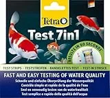 Tetra Pond Test 7in1 - Wassertest für den Teich, schnelle und einfache Überprüfung der Wasserqualität im Gartenteich, 1 Dose (25 Teststreifen)