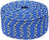 Abio Polypropylen Seil 10mm 10m blau Polypropylenseil Outdoor Tauwerk PP Flechtleine Textilseil Leine Nylonschnur Schnur Festmacher Rope Kunststoffseil Polyseil geflochten Rope 10mm 10m