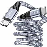 Txtcu USB C auf Micro USB Kabel 0.3M, USB Typ C auf Micro Kabel Nylon geflochtene USB C zu Micro Ladegerät Kabel Android Ladekabel Dast Sync Kompatibel für Samsung Galaxy S7/S5/J3/J5/J7,