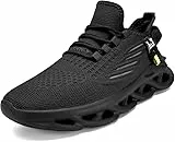 VGPSFN Herren Straßenlaufschuhe Leichtgewichts Schuhe Sportschuhe Sneaker Freizeitschuhe Laufschuhe Turnschuhe rutschfeste Tennis Fitness Jogging Walkingschuhe Schuhe schwarz 8