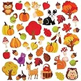 Baker Ross FX107 Herbst Moosgummi Sticker-100 Stück, Großpackung Schaumstoff Aufkleber für Kinder zum Basteln, Gestalten und Dekorieren