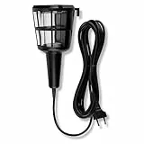 REV Handlampe - Werkstattlampe mit Kunststoff-Korb & Schutzglas, Baulampe E27 (ohne Leuchtmittel), 5m Kabel, schwarz