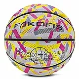 FAKOFIS Basketball Größe 3,Outdoor Indoor Street Basketball，Arena Training Erwachsene Anfänger Basketbälle