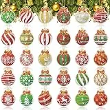 30 Stück Diamond Painting Weihnachten Anhänger, 5D Bastelset für Kinder, Schlüsselanhänger DIY Basteln