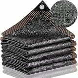 95% Schattennetz Garten, Schattiernetz mit Ösen,40% UV-Beständiges Schwarz Sonnensegel Atmungsaktiv Beschattungsnetz für Balkon, Pergola, Gewächshaus, Garten (2x2m)