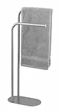 WENKO Handtuchständer Mod. Levante freistehender Edelstahl Handtuchhalter platzsparend satiniertes Metall 30 x 79 x 17 cm Badezimmer Accessoires