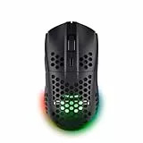 Trust Gaming GXT 929 Helox Kabellose Gaming Maus, Ultraleichte Maus 75g, 80h Dauerbetrieb, 2,4-GHz-Mikro-USB-Empfänger, Einstellbare DPI (800-4800), 6 Programmierbare Tasten, Gaming PC MMO - Schwarz