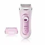 Braun Silk-épil Lady Shaver, Kabelloser Damenrasierer Elektrisch, Elektrischer Rasierer und Trimmer, Rasierer Damen Intimbereich, Wet und Dry, 5100, Pink