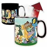 ABYSTYLE Pokémon Thermoreagierende Tasse Fangen Sie alle – offizielles Produkt – 460 ml – Premium-Keramik – ändert die Farbe bei Hitze