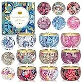 Duftkerze im Glas,Geschenk für sie Valentinstag,𝟐𝟐𝟓 𝐒𝐭𝐝.Duftkerzen Geschenkset für Frauen, kleine Geschenke für Frauen,Geburtstagsgeschenke für sie,Duftkerzen Set 100% Natürlich Sojawachs 9 Pcs
