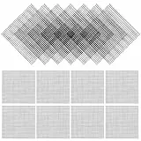 Mozeat Lens 50 Stück Blumentopf Netz Pad Bonsai Abdecknetz Kunststoff Blumentopf Drainage Netz 10 x 10 cm Garten Mesh Pad Topf-Netzmatte für Bonsai Schale Pflanzkübel
