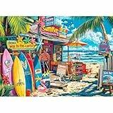 TangComplete - Puzzle 1000 Teile für Erwachsene und Kinder, Unmögliche Herausforderung, Puzzles-Geschenk, Clevere Rätsel, Puzzles Farbenfrohes, Puzzle mit Küstenlebensmittelgeschäft-Motiv