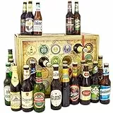 Bier Adventskalender Welt und Deutschland, MEHRWEG 24 Flaschen, Geschenk mit ausgesuchten internationalen Bieren + Bieradventskalender