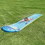 JOYIN 230in x 35,5in (584,2 x 90,2 cm) Wasserrutsche mit 1 Bodyboard, Sommerspielzeug mit eingebautem Sprinkler für Garten und Außen-Wasserspaß