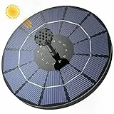 AISITIN Solarbrunnen für Draussen 3,5W, Solar Springbrunnen für Außen Eingebaute 1500 mAh Akku Teichpumpe Solar mit 10 Effekte Schwimmender Fontäne Pumpe mit 4 Stützstangen für Garten/Vogelbad/Teich