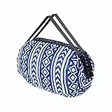 GIMIRO Multifunktionale Faltbare Tasche Reise Duffel Rucksack Handtasche Schultertasche Große Kapazität Einkaufstaschen Sport Fitness Taschen (Irregular Blue Stripe)