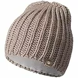 GIESSWEIN Strickmütze Giebel - Warm gefütterte Merino Mütze, Unisex High Beanie für Damen & Herren, Winter Mütze mit Fleece Futter