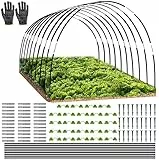 HuaMuDM 80 PCS Pflanztunnel Bögen,43cm Gewächshausreifen Fiberglas,Gartentunnel Reifen,Folientunnel Bögen, Gewächshaus Hoops,Gewächshausreifen Folientunnel,Bögen Für Folientunnel,Gartenreifen Hochbeet
