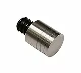 Gardinia Endstück für Gardinenstangen und Vorhangstangen mit Ø 12 mm, 1 Stück, New York Zylinder, Metall