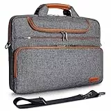 DOMISO Laptoptasche 14 Zoll Wasserdicht Laptop Tasche Aktentasche Schultertasche Notebooktasche für 14' Acer Aspire 1 Swift 3 / HP Stream 14 Pavilion 14 / Lenovo IdeaPad/Asus/Dell, Dunkelgrau