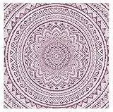 SAFAVIEH Courtyard Collection CY8734 Indoor/ Outdoor Non-Shedding Easy Cleaning Patio Backyard Porch Deck Mudroom Area Rug 6'7' x 6'7' Square Ivory/Fuchsia